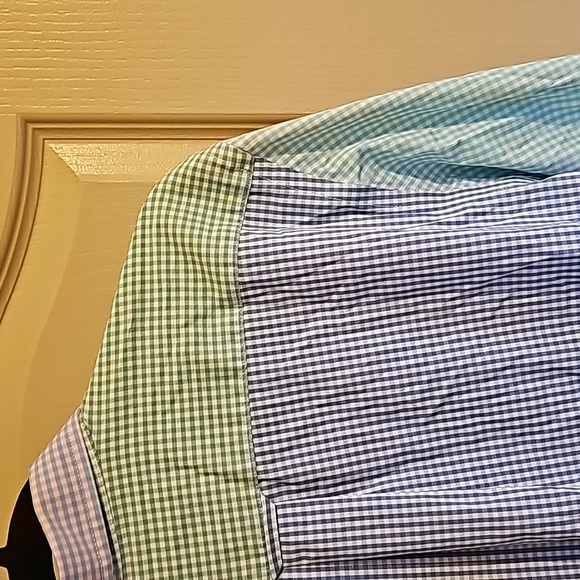 Izod multi color gingham long sleeve button up shirt size small - Picture 8 of 9